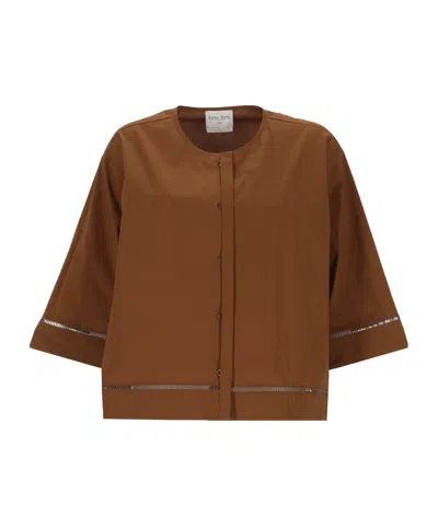 Forte Forte Long Sleeve Shirt In Brown