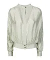 Forte Forte Balloon Sleeve Blouse With Fitted Waist And Button Details In White