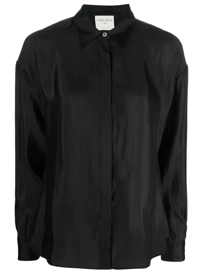 Forte Forte Long-sleeved Shirt In Black
