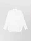Forte Forte Long Sleeve Top With Curved Hem And Pocket In Yellow