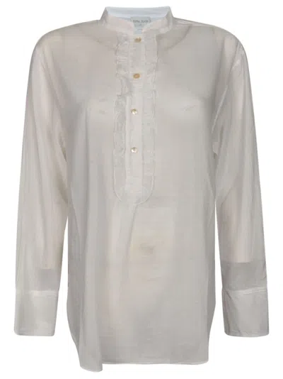 Forte Forte Long-sleeved Blouse In Bianco