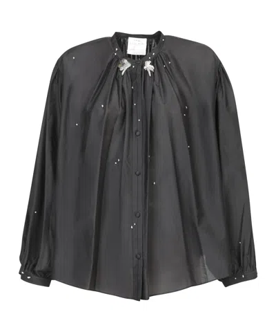 Forte Forte Long-sleeved Blouse In Black