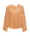 Forte Forte Corduroy Round-neck Blouse In Nude