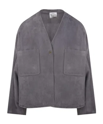 Forte Forte Long-sleeved Casual Jacket In Gray