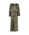 Forte Forte Forte_forte Stretch Heavy Satin Silk Sash Dress Clothing In Green