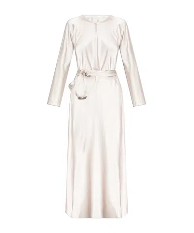 Forte Forte Long-sleeved Dress In Beige