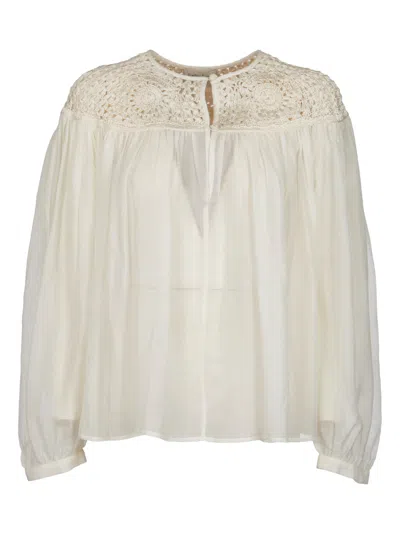 Forte Forte Long-sleeved Oversized Blouse In Avorio