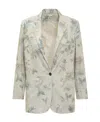 Shop Forte Forte Floral Blazer Jacket In Nude