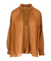 Forte Forte Voile Bohemian-style Shirt In Brown