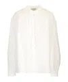 Forte Forte Cotton Blend Voile Bohemian Collar Shirt In White
