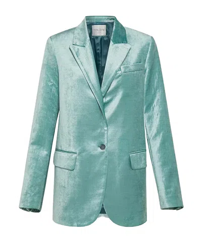 Forte Forte Long-sleeved Suit Coat In Light Blue