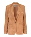 Forte Forte Long-sleeved Suit Jacket In Brown