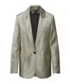 Forte Forte Wool Cloth Jacket Contrasting Velvet Rever In Gray