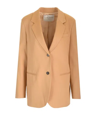 Forte Forte Long-sleeved Suit Jacket In Brown