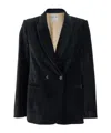 Forte Forte Velvet Doiuble Breasted Blazer In Black