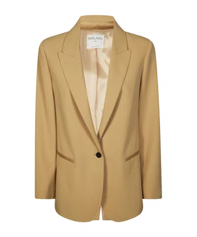 Forte Forte Long-sleeved Suit Jacket In Brown