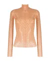 Forte Forte Lace-detail Long-sleeved Top In Nude