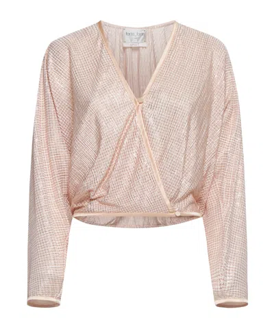 FORTE FORTE FORTE FORTE TEXTURED WRAP TOP
