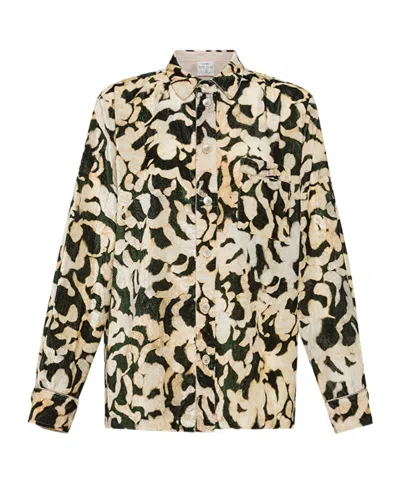 Forte Forte Long-sleeved Velvet Shirt In Nude