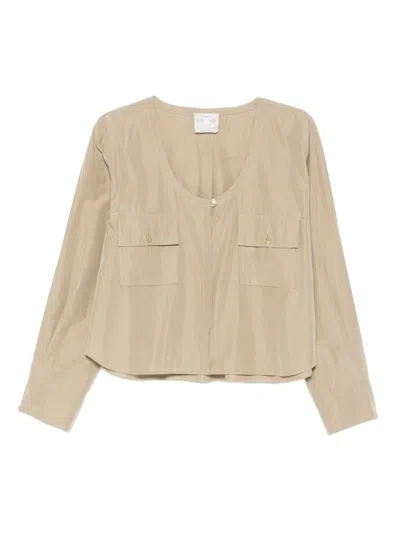 Forte Forte Long Sleeves Flap Pockets In Brown