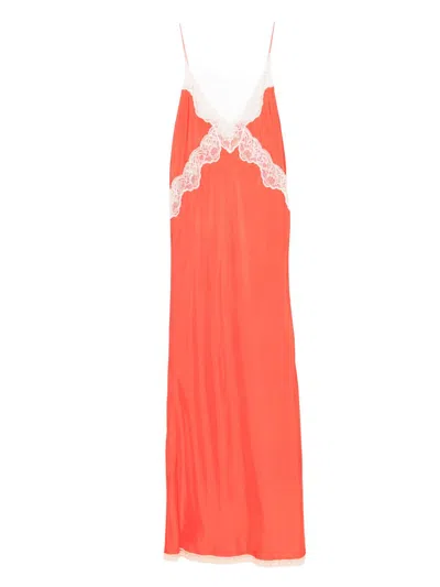 Forte Forte Long Slip Dress In Orange