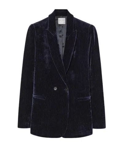 Forte Forte Double-breasted Blazer In Blue