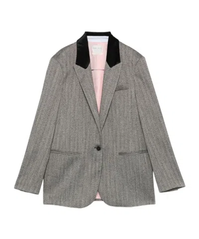 Forte Forte Long-sleeve Blazer In Gray