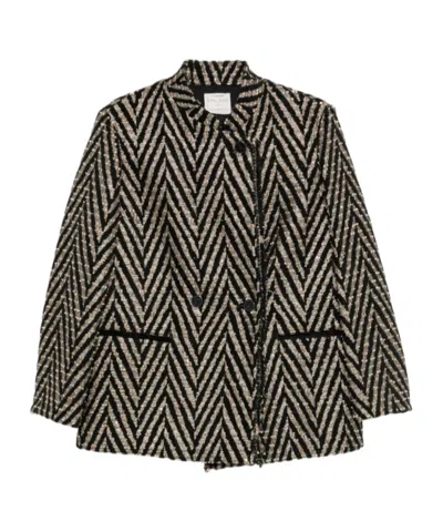 Forte Forte Chevron Oversized Jacket In Black