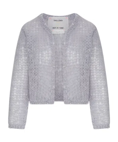 Forte Forte Long-sleeve Open-front Cardigan In Gray