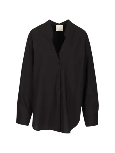 Forte Forte Mens Shirt With Embroidery In Blue