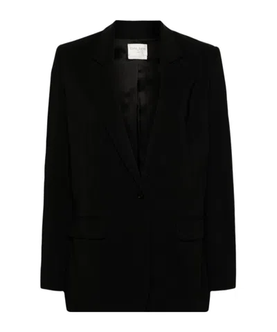 Forte Forte Long-sleeved Button Suit Jacket In Black