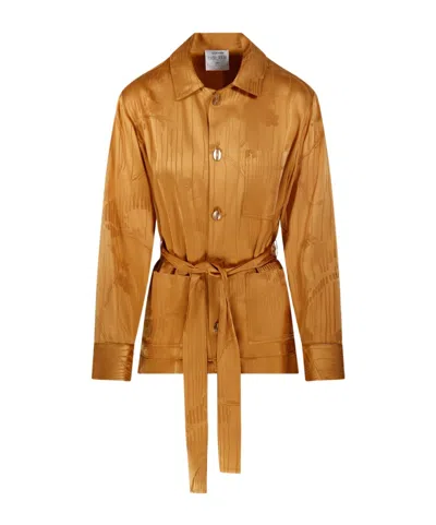 Forte Forte Long-sleeved Casual Jacket In Brown