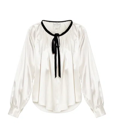Forte Forte Tie-neck Silk Blouse In Neutral