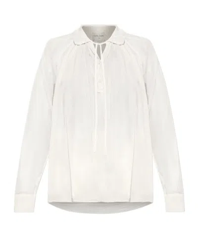 Forte Forte Tie-fastening Semi-sheer Blouse In White