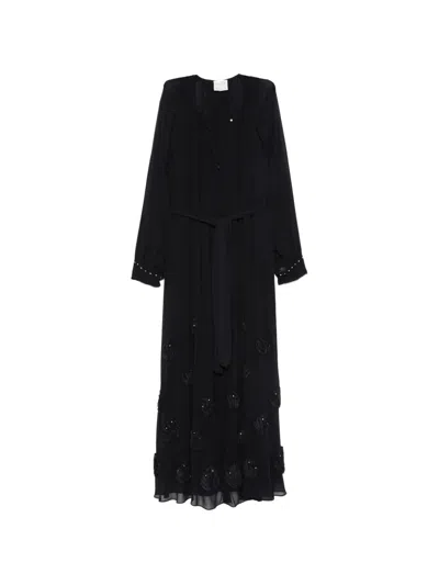 Forte Forte Longs-sleeve Maxi Dress In Black