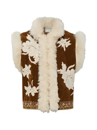 Forte Forte Lotus Botanical-motif Vest In Multi