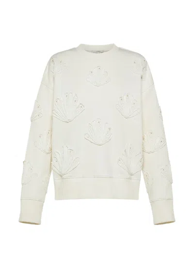 Forte Forte Lunamaris Embroidered Sweatshirt In Neutral