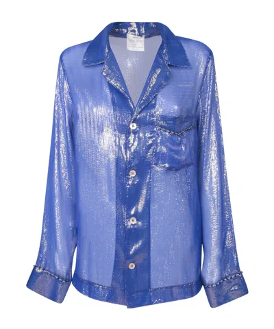 FORTE FORTE FORTE FORTE LUREX CHIFFON SHIRT