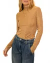 Forte Forte Lurex Jersey Turtle Neck T-shirt In Oro In Multi