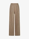 FORTE FORTE LUREX LINEN AND COTTON TROUSERS