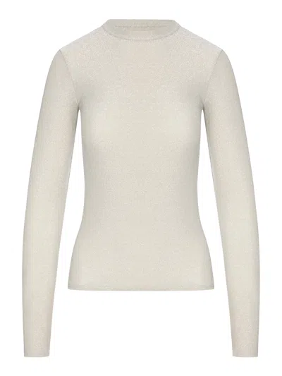 Forte Forte Lurex Long-sleeve T-shirt In Nude