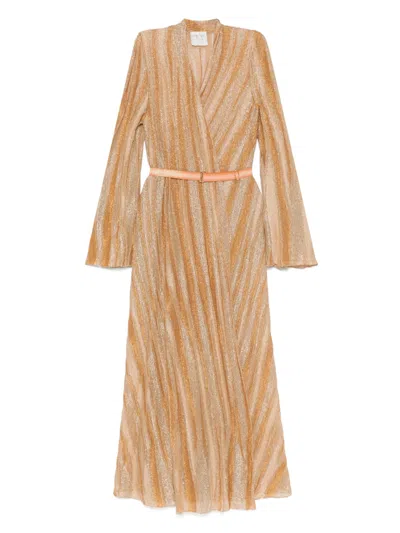 Forte Forte Lurex Maxi Dress In Gold