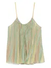 Forte Forte Striped Spaghetti-strap Tank Top In Green