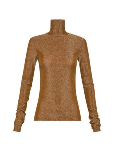 Forte Forte Lurex T-shirt In Brown