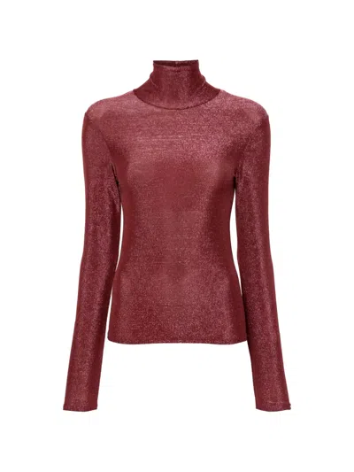 Forte Forte Lurex T-shirt In Red