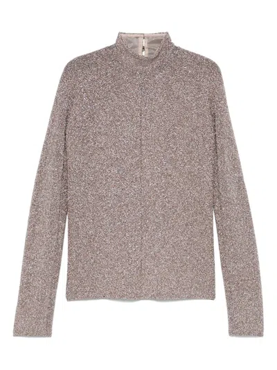 FORTE FORTE LUREX TURTLE-NECK SWEATER