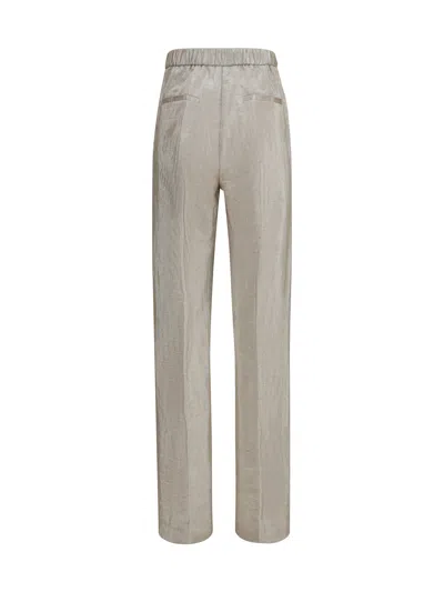 Forte Forte Lurex Tweed With Micro Sequins Trousers In Nude
