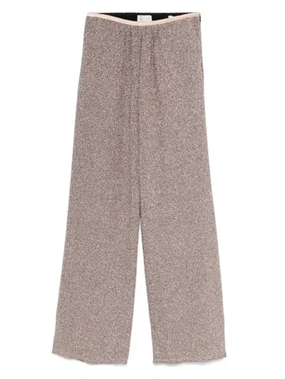 FORTE FORTE LUREX WIDE-LEG TROUSERS