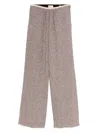 Forte Forte Lurex Wide-leg Trousers In Pink