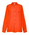 FORTE FORTE MANDARINCOLLAR SHIRT IN SILK